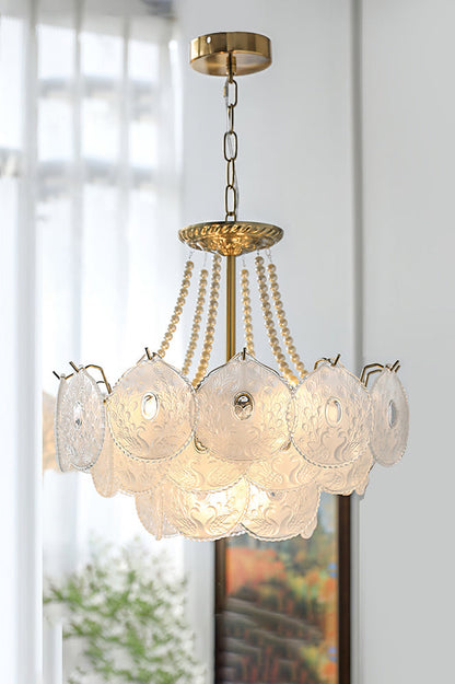 Pertid Glass Gold Chandelier - view 15 | morylighting