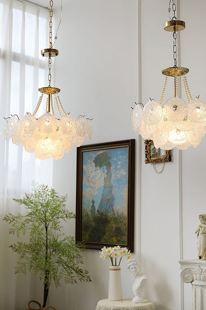 Pertid Glass Gold Chandelier - view 12 | morylighting