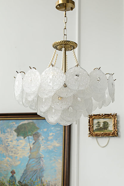 Pertid Glass Gold Chandelier - view 8 | morylighting