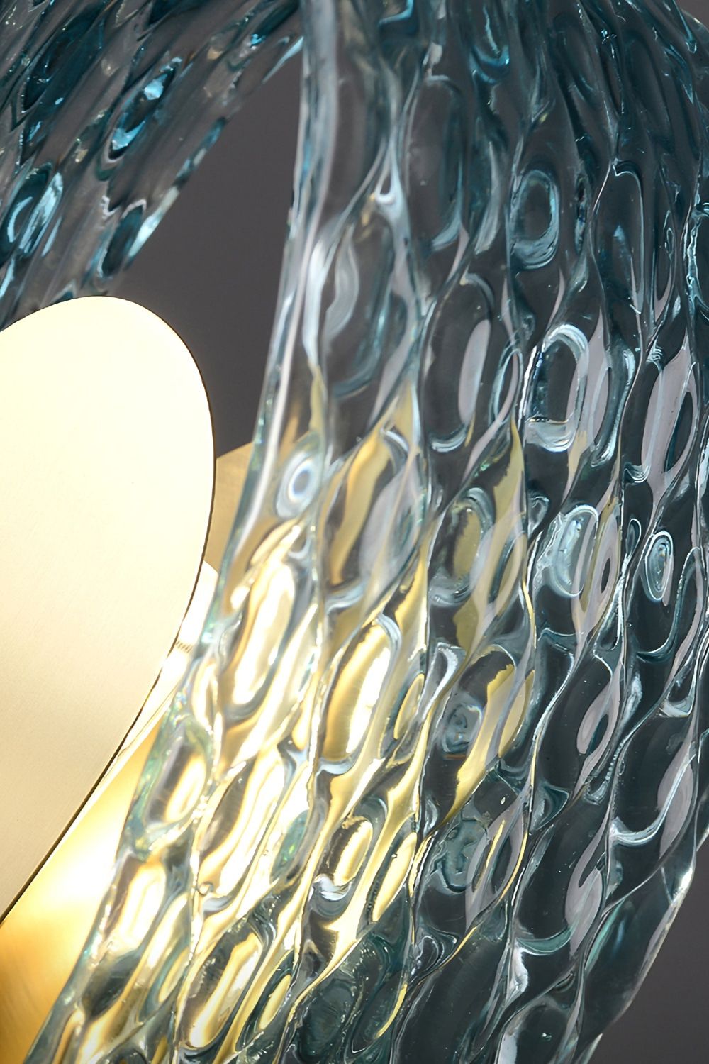 Petal Blue Glass Chandelier - morylighting