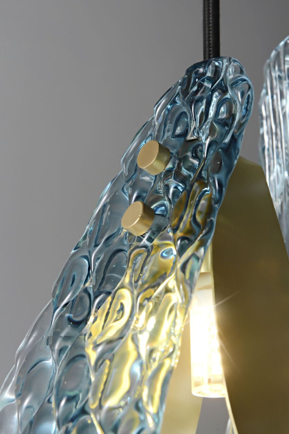 Petal Blue Glass Pendant Light - morylighting