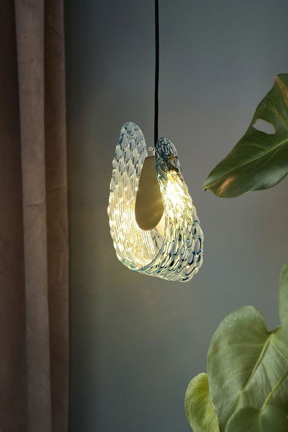 Petal Blue Glass Pendant Light - morylighting