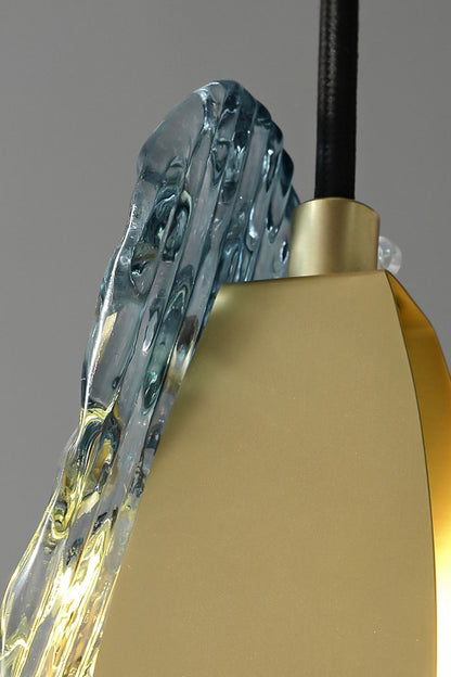 Petal Blue Glass Pendant Light - morylighting
