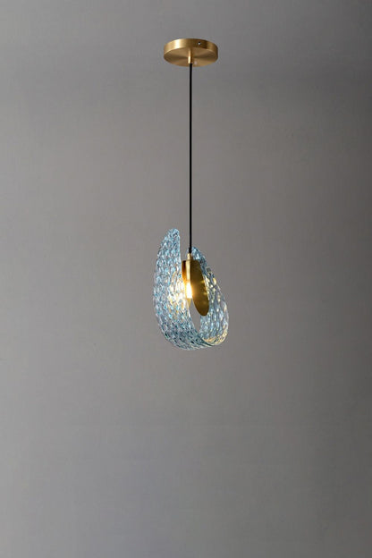 Petal Blue Glass Pendant Light - morylighting