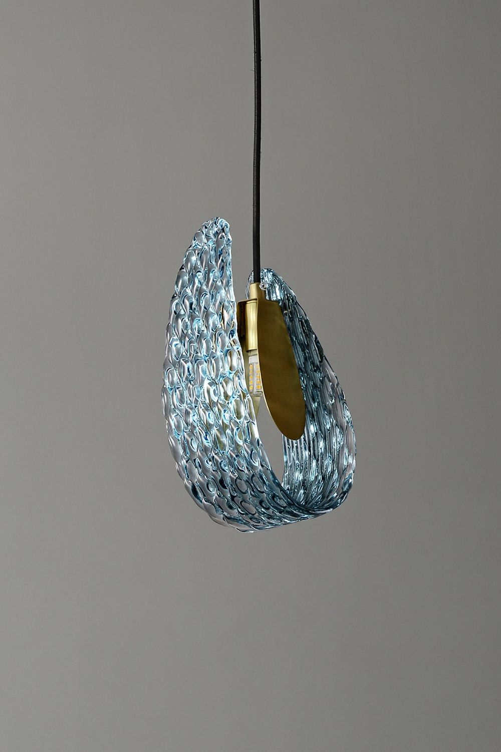 Petal Blue Glass Pendant Light - morylighting