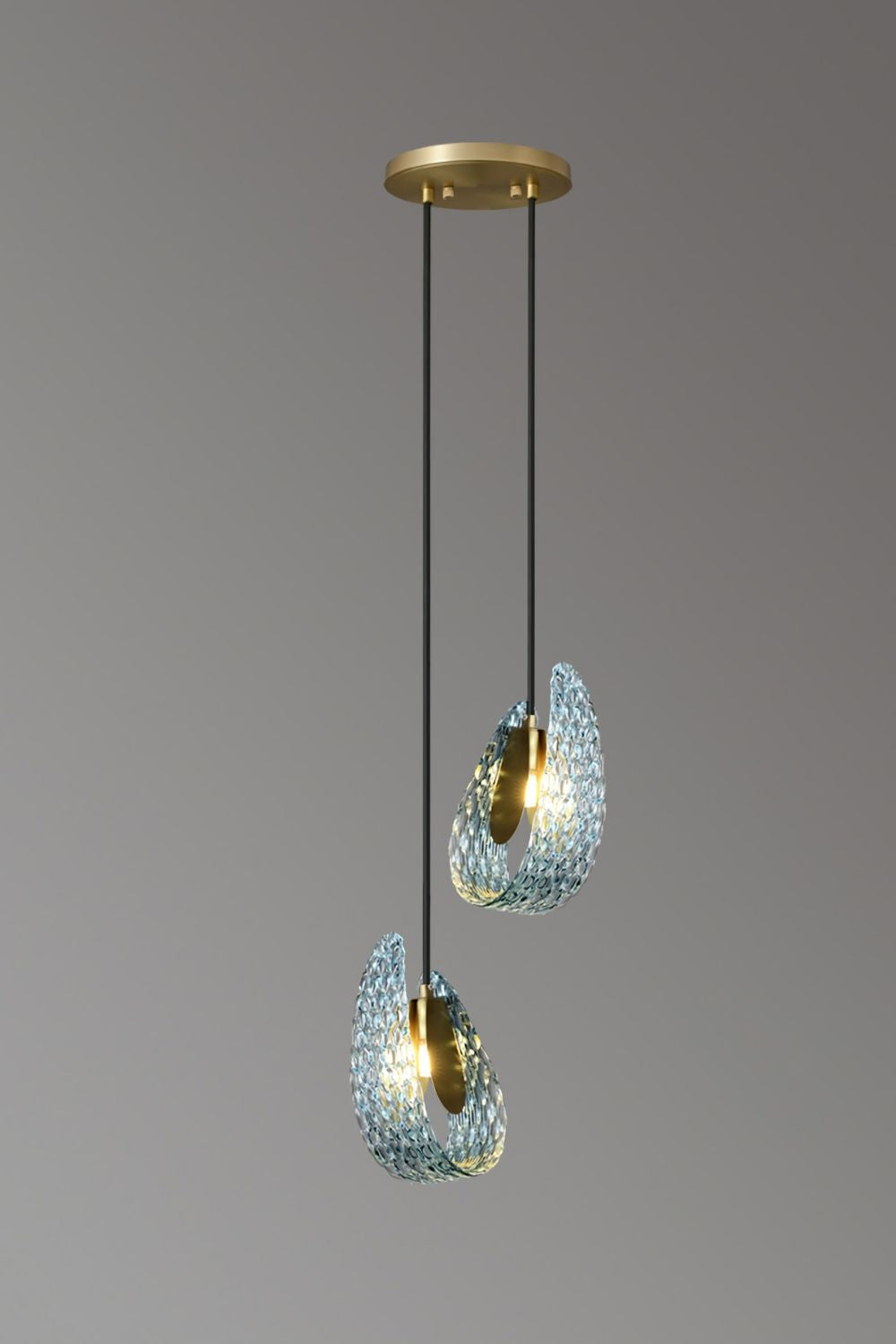 Petal Blue Glass Pendant Light - morylighting