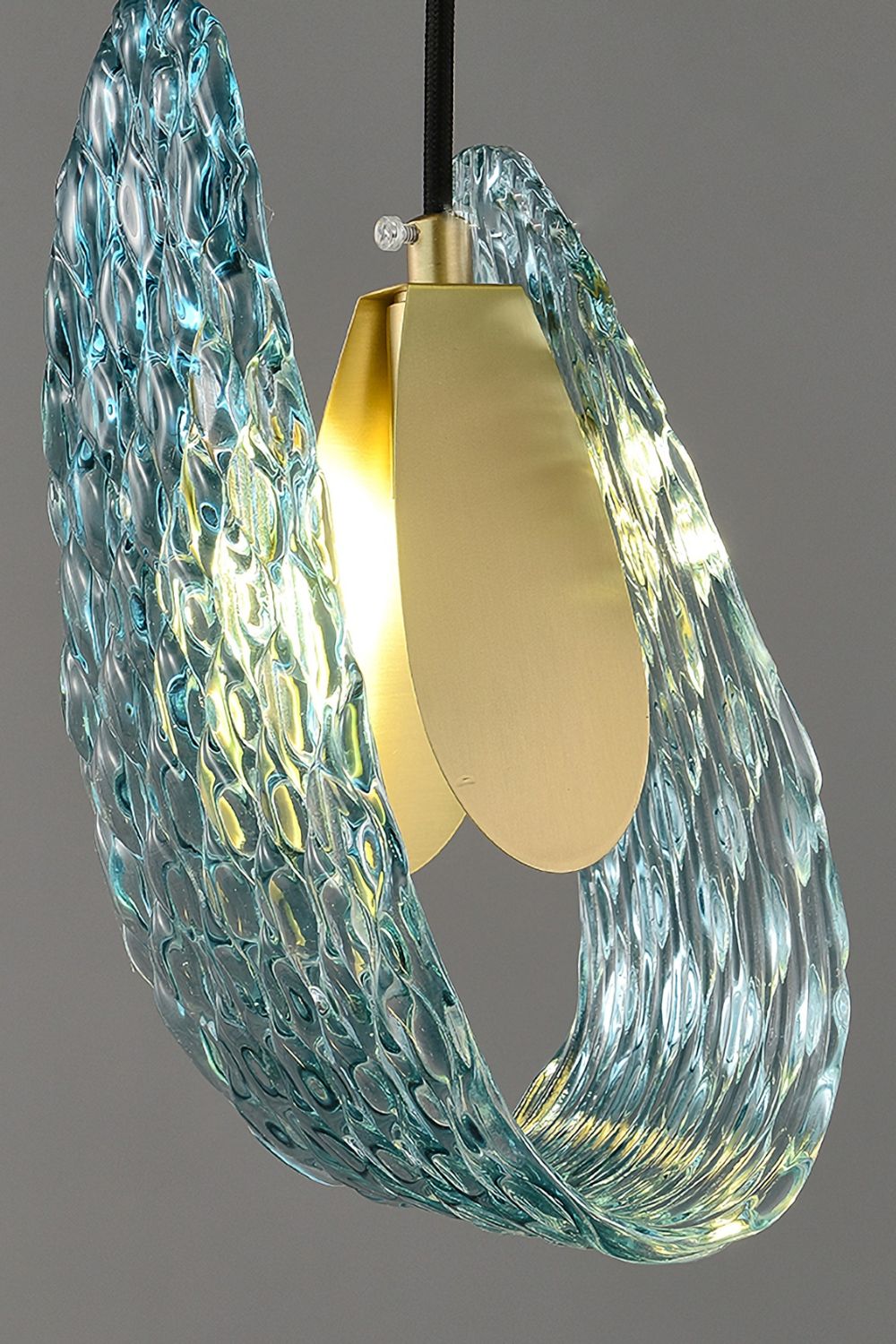 Petal Blue Glass Pendant Light - morylighting