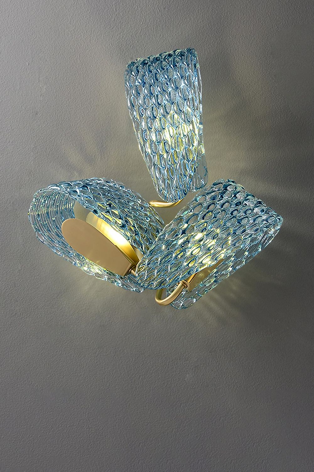 Petal Blue Glass Wall Lamp - morylighting