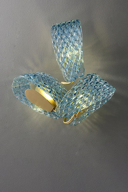 Petal Blue Glass Wall Lamp - morylighting