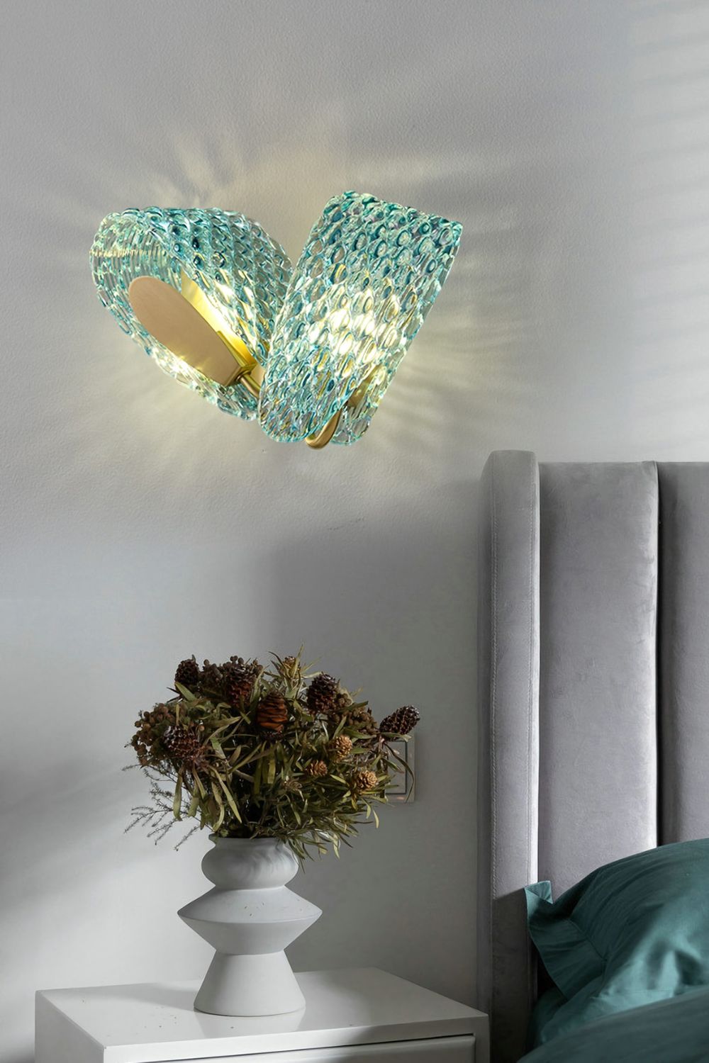 Petal Blue Glass Wall Lamp - morylighting
