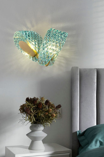 Petal Blue Glass Wall Lamp - morylighting