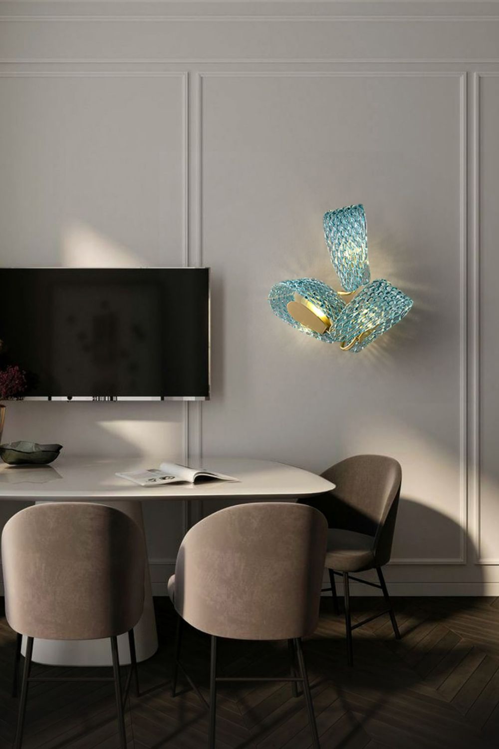 Petal Blue Glass Wall Lamp - morylighting