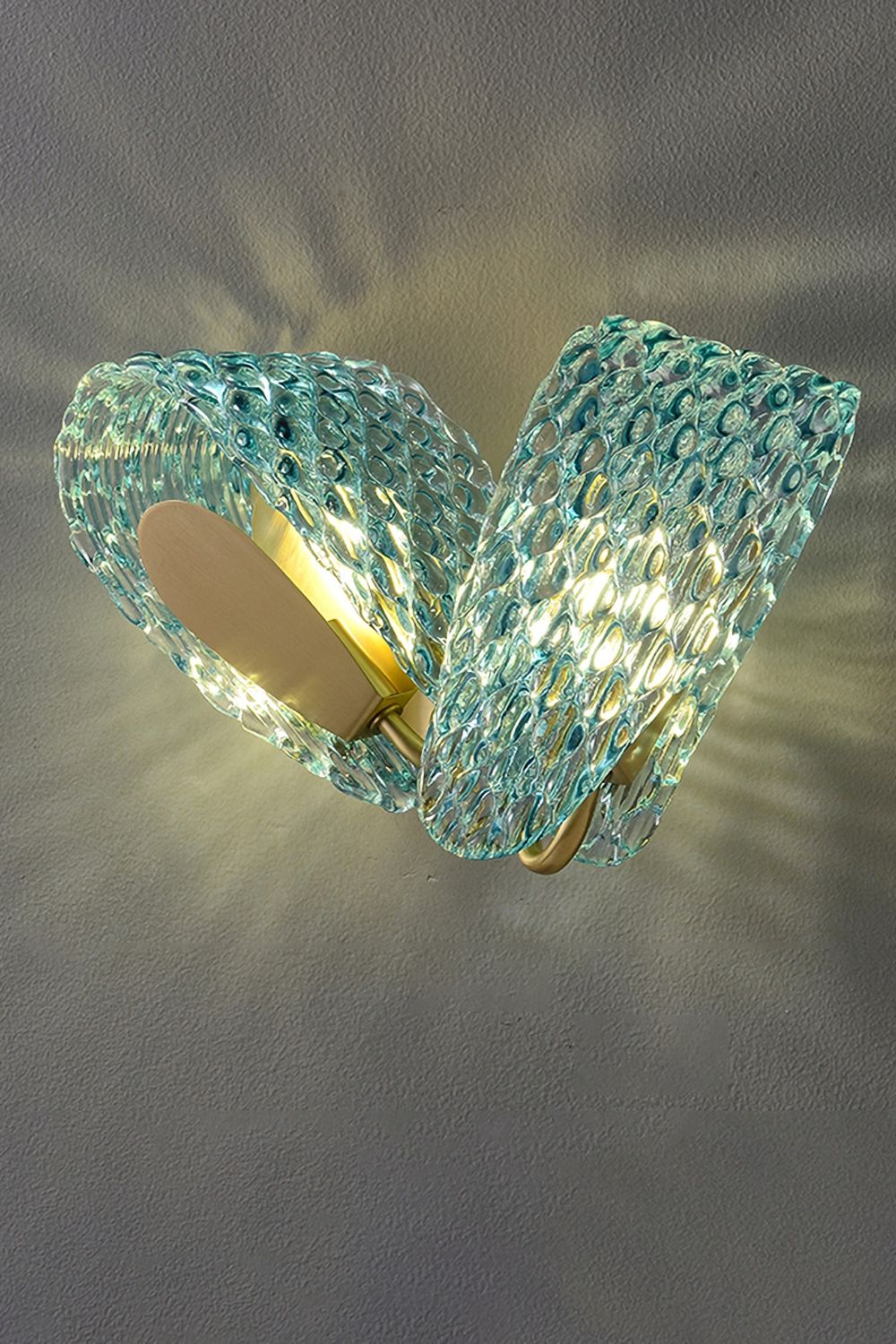 Petal Blue Glass Wall Lamp - morylighting