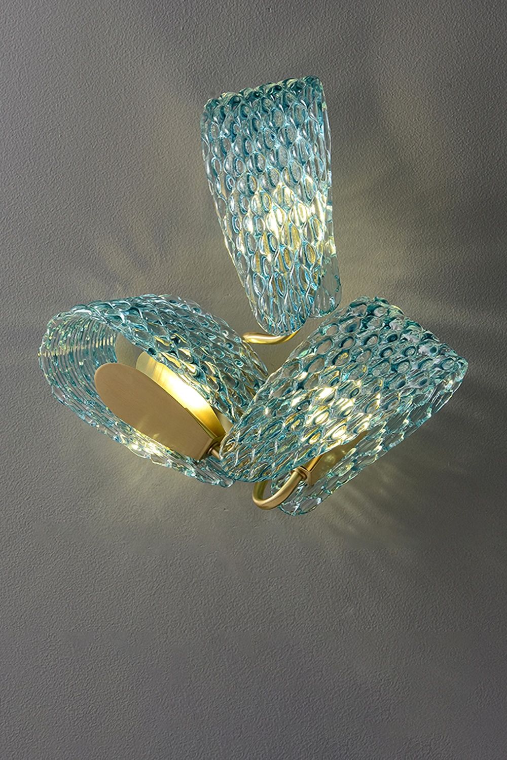 Petal Blue Glass Wall Lamp - morylighting