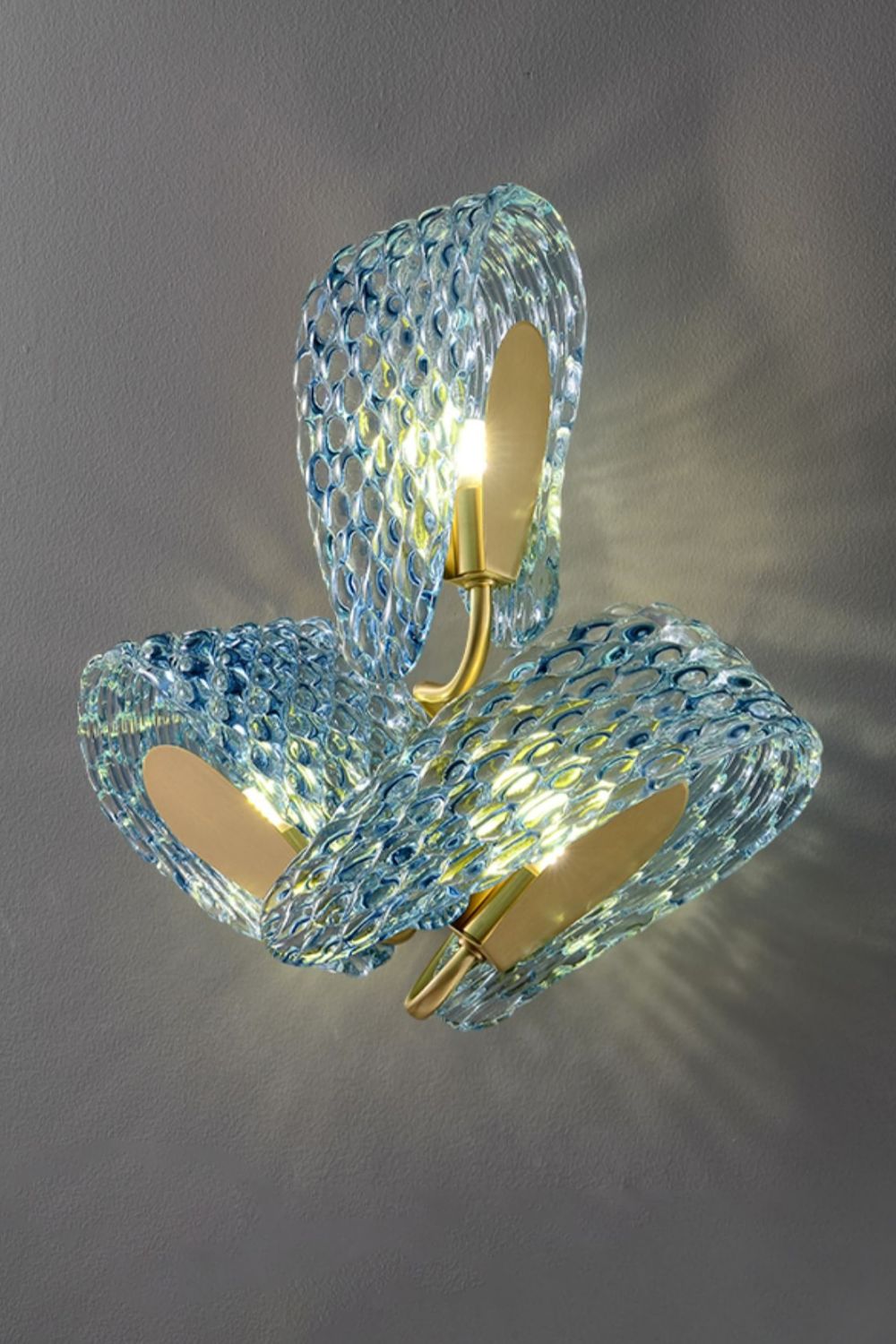 Petal Blue Glass Wall Lamp - morylighting