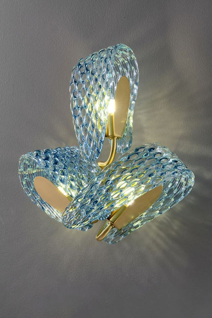 Petal Blue Glass Wall Lamp - morylighting