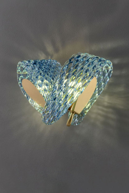 Petal Blue Glass Wall Lamp - morylighting