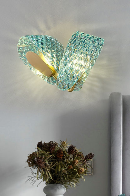 Petal Blue Glass Wall Lamp - morylighting