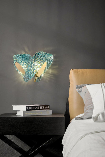Petal Blue Glass Wall Lamp - morylighting