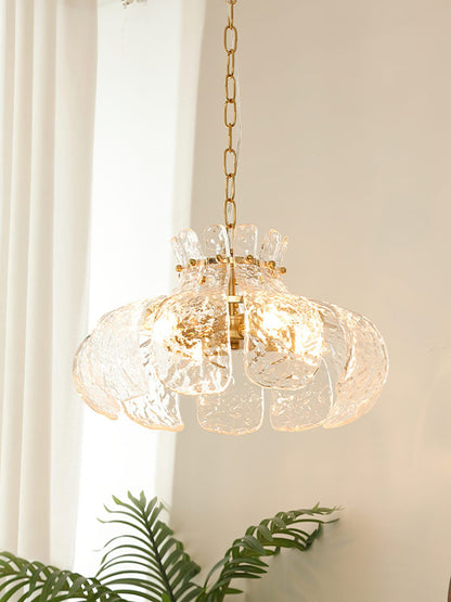 Modern Petal Ice Glass Pendant Light - view 4 | morylighting