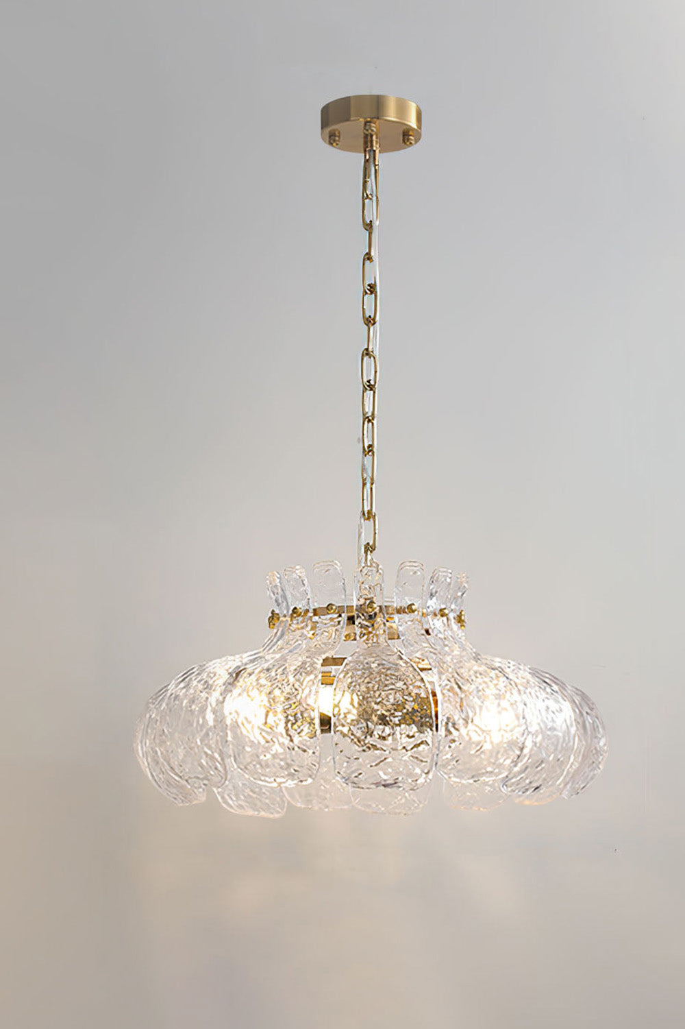Modern Petal Ice Glass Pendant Light - view 5 | morylighting