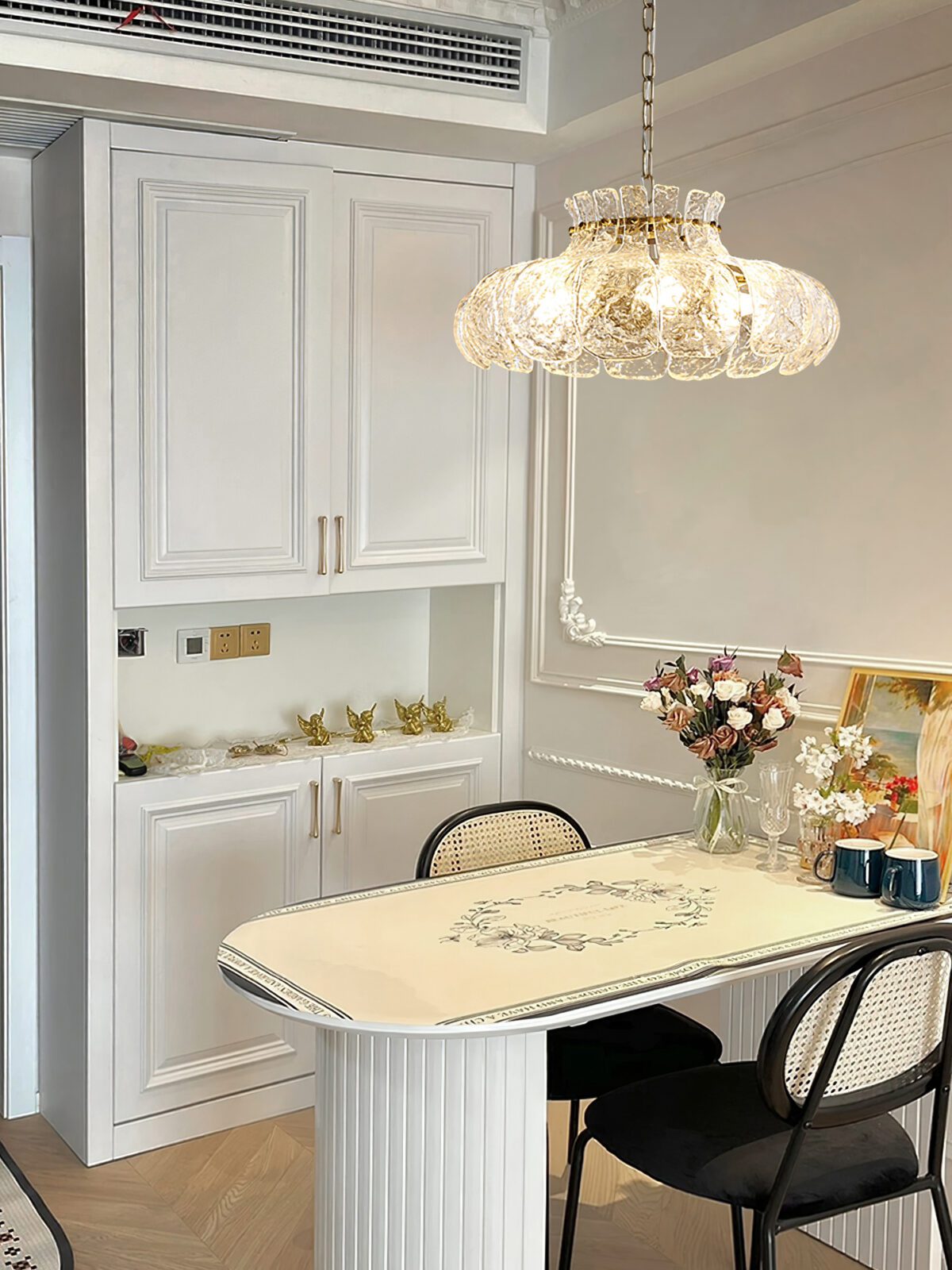 Modern Petal Ice Glass Pendant Light - view 2 | morylighting