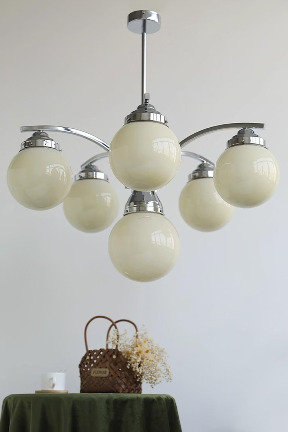 Pink Globe Modern Chandelier - view 8 | morylighting