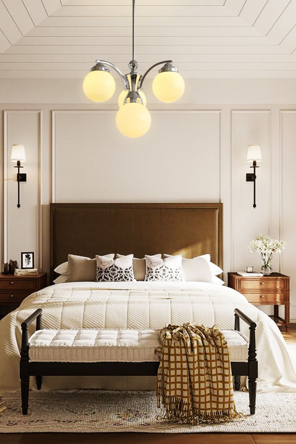 Pink Globe Modern Chandelier - view 5 | morylighting