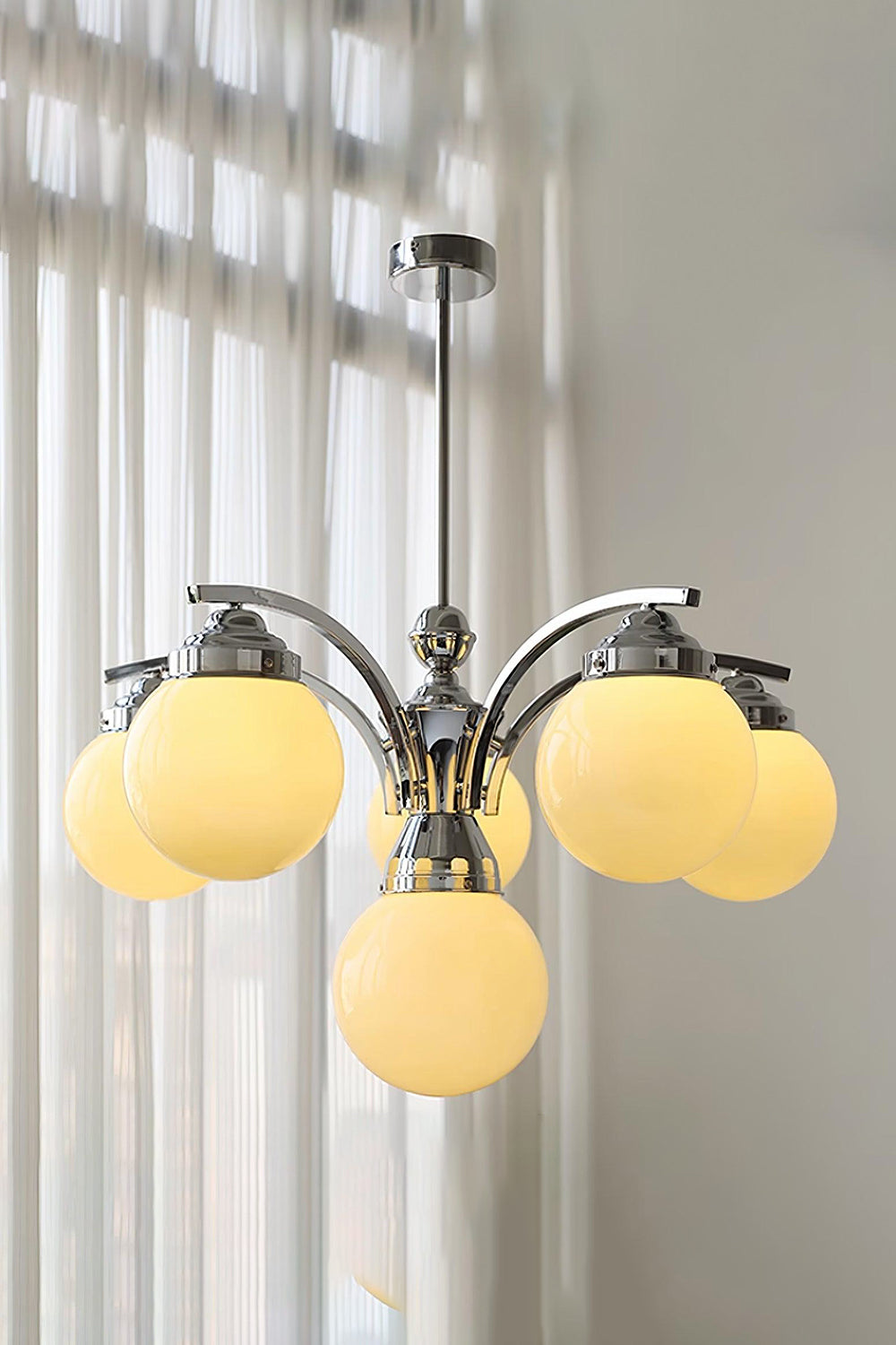Pink Globe Modern Chandelier - view 14 | morylighting