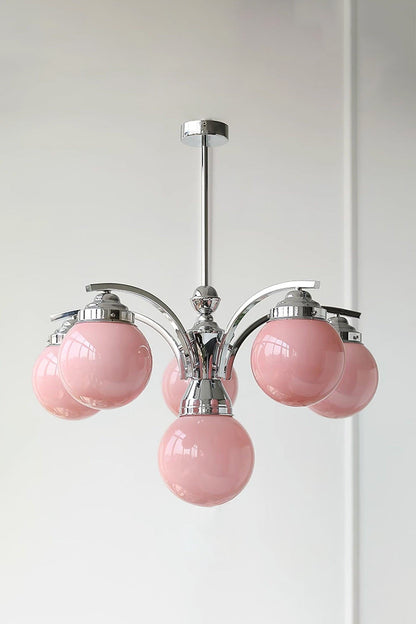 Pink Globe Modern Chandelier - view 11 | morylighting