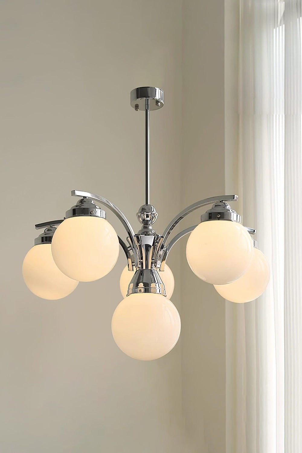 Pink Globe Modern Chandelier - view 12 | morylighting