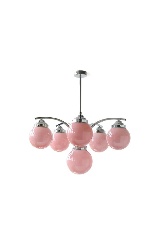 Pink Globe Modern Chandelier | morylighting