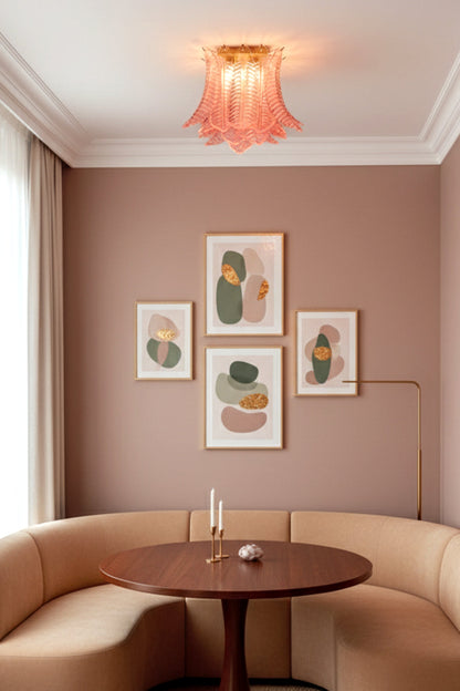 Pink Art Felci Glass Ceiling Light - view 5 | morylighting