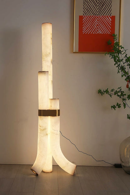 Piped Alabaster Floor Lamp - view 5 | morylighting