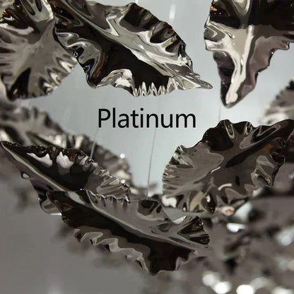 New Postmodern Round/Oval 84/102/170/192 Leaves Art Design Chandelier