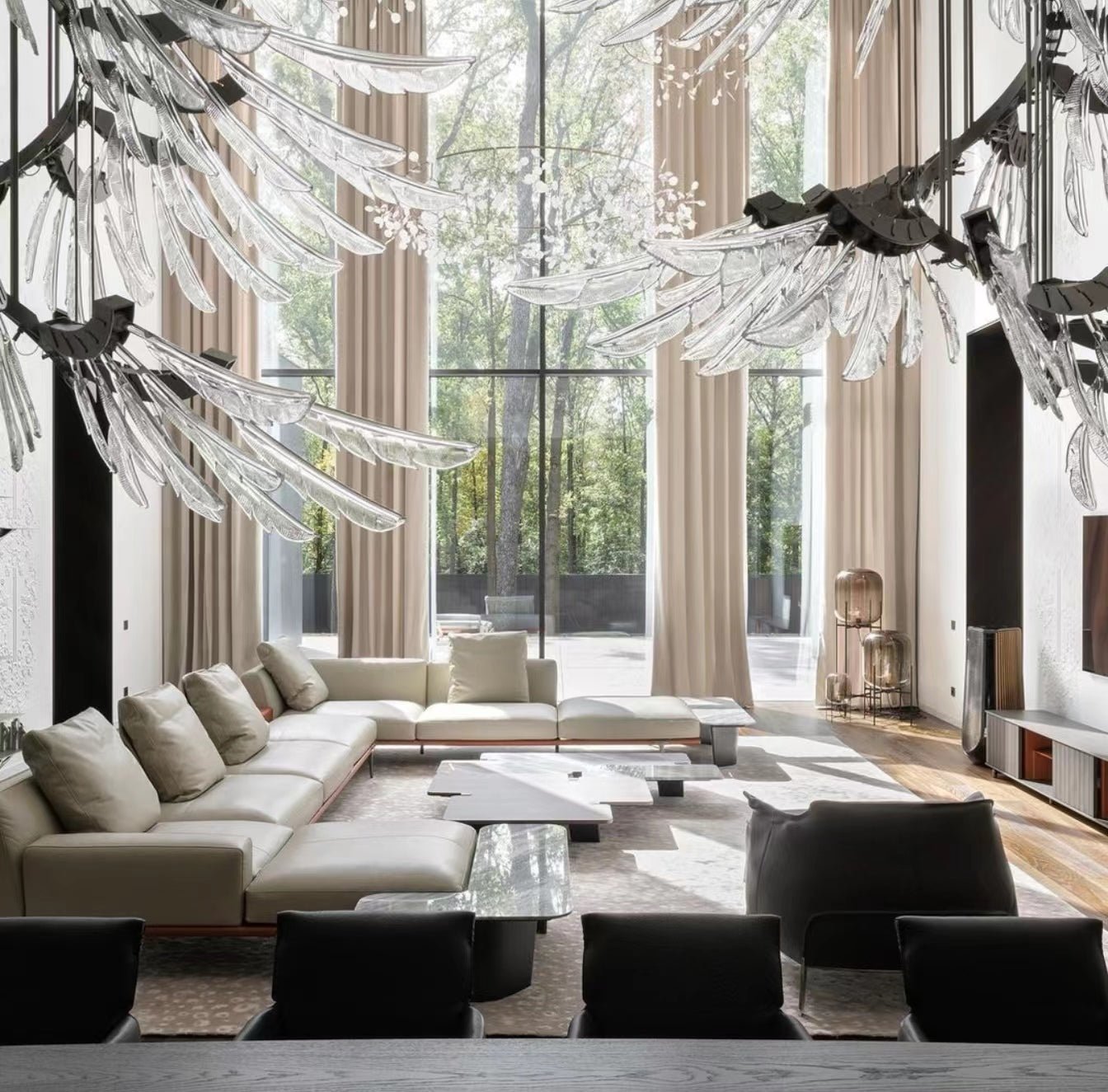 Galaxy Plumage Ascent Crystal Chandelier
