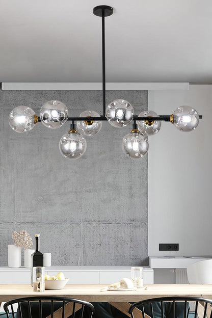 Primas Smoked Glass Linear Chandelier - view 4 | morylighting