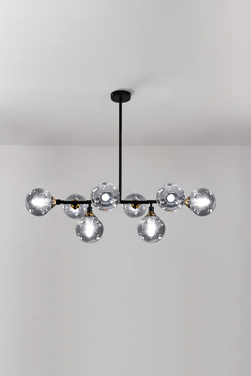 Primas Smoked Glass Linear Chandelier - view 9 | morylighting