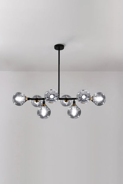 Primas Smoked Glass Linear Chandelier - view 9 | morylighting