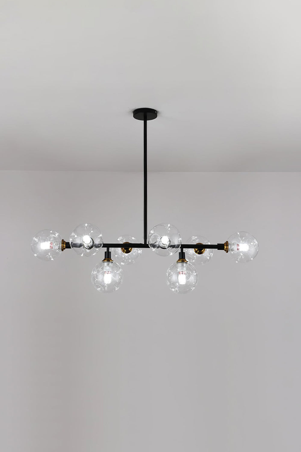 Primas Smoked Glass Linear Chandelier - view 7 | morylighting