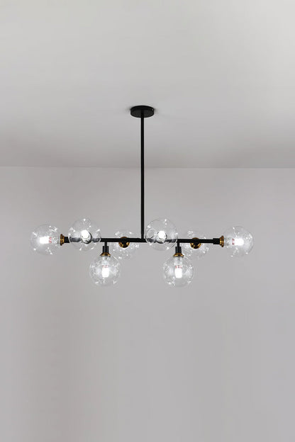 Primas Smoked Glass Linear Chandelier - view 7 | morylighting
