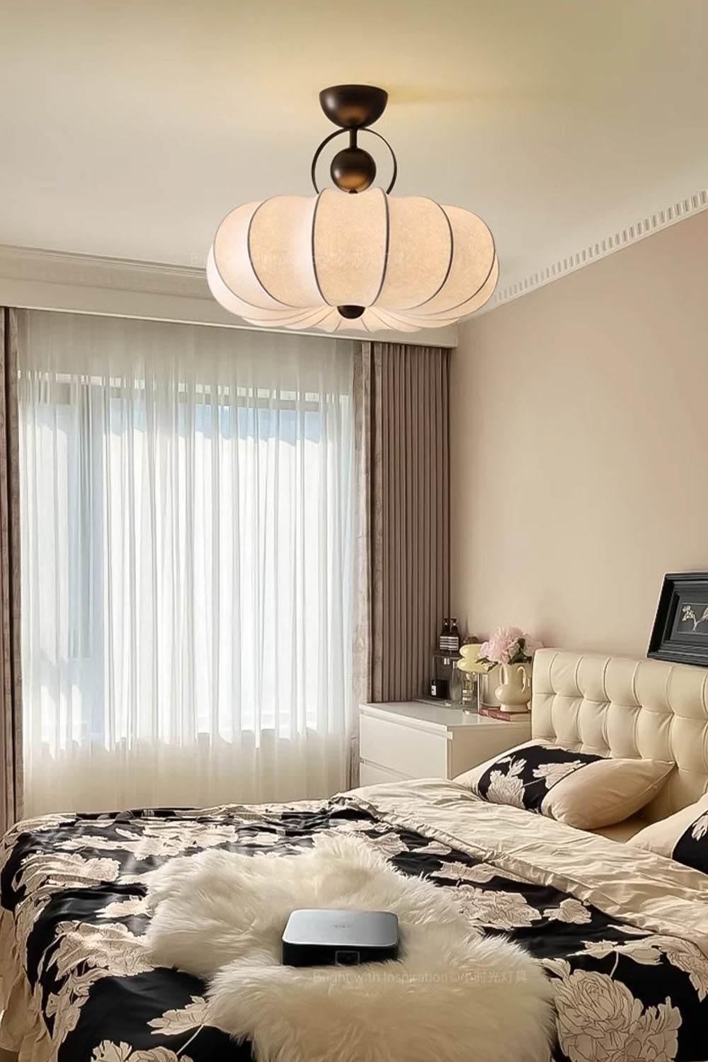 Pumpkin Silk Ceiling Lamp - view 4 | morylighting