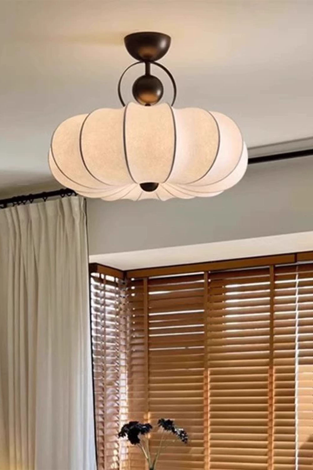 Pumpkin Silk Ceiling Lamp - view 6 | morylighting