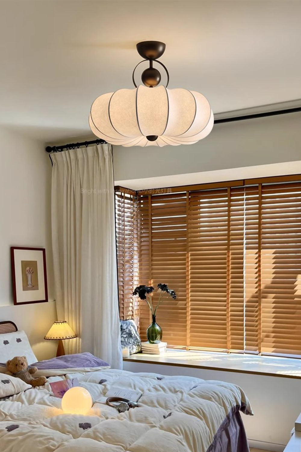 Pumpkin Silk Ceiling Lamp - view 15 | morylighting
