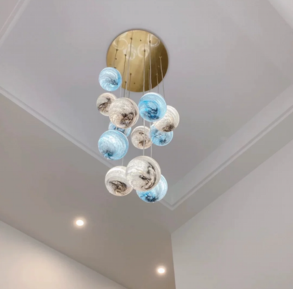 Morylighting Celestial Orb Long Pendant Chandelier - Background Shot