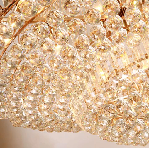 Morylighting Grand Empire Gold Crystal Chandelier - Background Shot