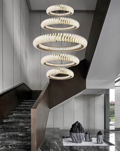 Morylighting Grand Luminous Multi-Layer Ring Chandelier - Background Shot