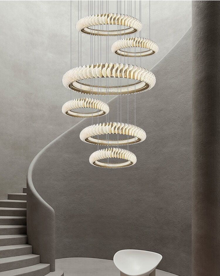 Morylighting Grand Luminous Multi-Layer Ring Chandelier - Background Shot