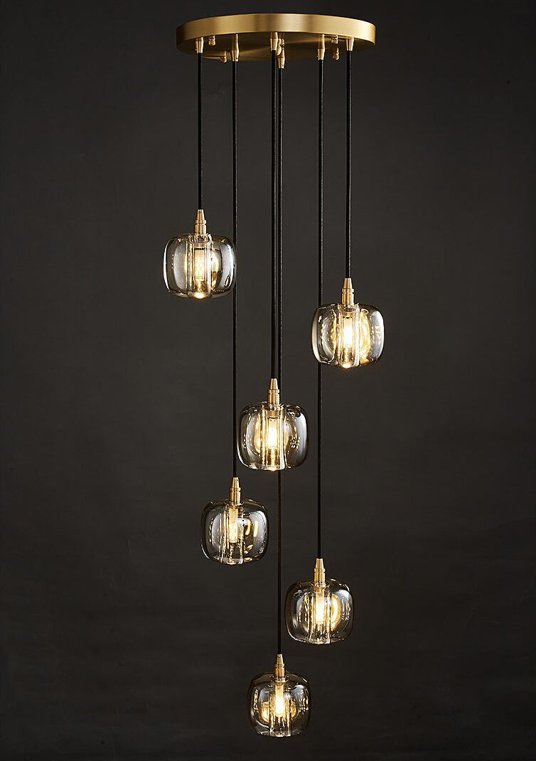 Morylighting Grand Cascade Glass Orb Chandelier - Background Shot