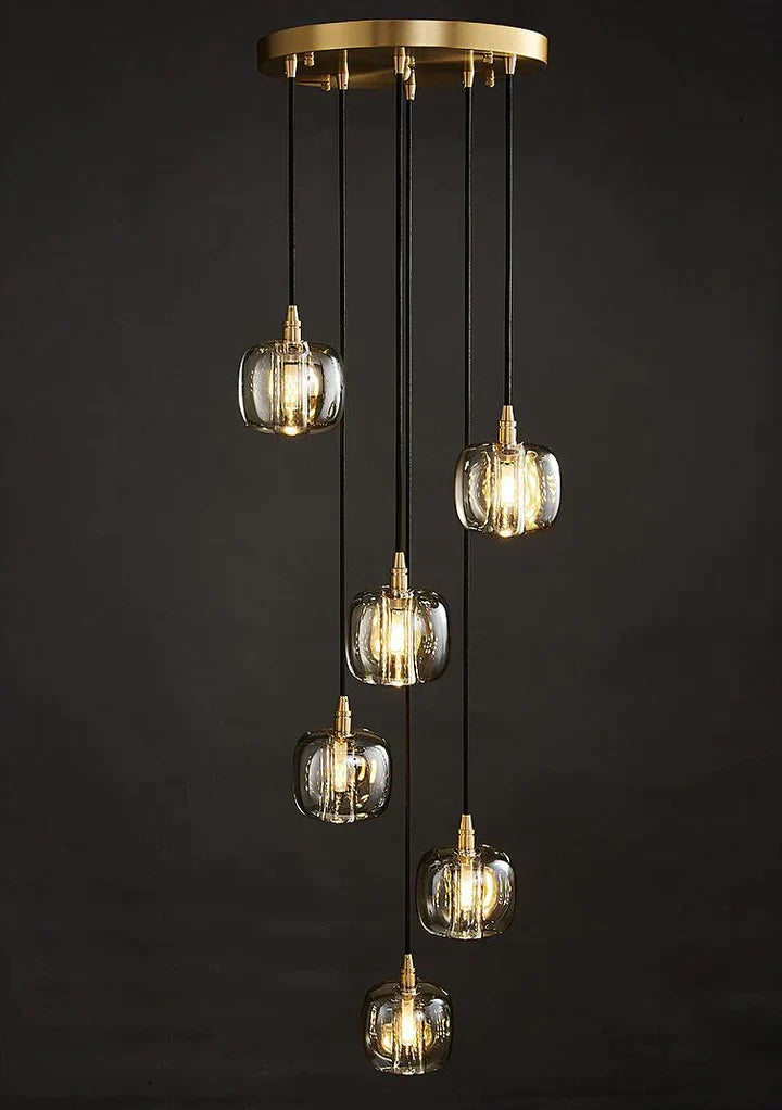 Morylighting Grand Cascade Glass Orb Chandelier - Background Shot
